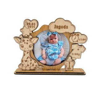 Ramka z metryczką dziecka